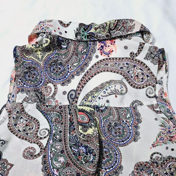 Express Womens Button Down Tank Top Multi-Color Size XS 100% Polyester - Picture 12 of 12